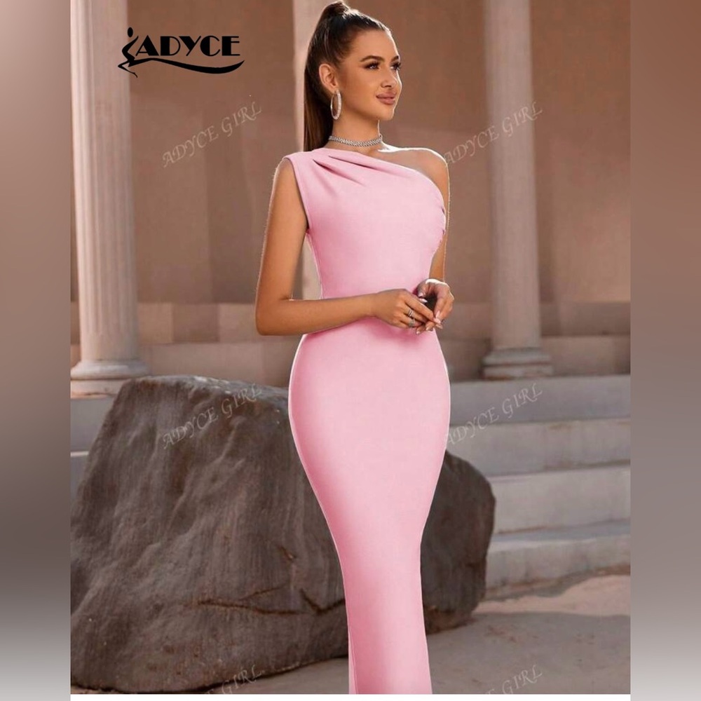 One-Shoulder Pink Dress
